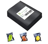 CANLENPK 6x8 Inch/15x20cm Vacuum Seal Bags Black Back and Clear Front,Food Storage Bag,Seal Meal Snack Fruit Nut,Boil Steam Heat Freeze,Commercial Grade Heavy Duty Sealable Bags (100PCS)