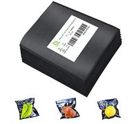 CANLENPK 8x10 Inch/20x25cm Vacuum Seal Bags Black Back and Clear Front,Food Storage Bag,Seal Meal Snack Fruit Nut,Boil Steam Heat Freeze,Commercial Grade Heavy Duty Sealable Bags (100PCS, Black Back)