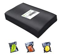 CANLENPK 8x12Inch/20x30cm Black Back and Clear Front Vacuum Sealer Bags,Precut Food Storage Bag,Seal Meal Snack Fruit Nut,Boil Steam Heat Freeze,Vacuum Sealable Bags(100PCS,Black Back)