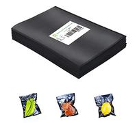 CANLENPK Vacuum Sealer Bags, Food Storage Bag, Seal Meal Snack Fruit Nut, Boil Steam Heat Freeze Sous Vide Food Sealable Bags (Black Back, 20x30cm,50Bag)