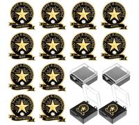 Canlierr 12 Set Employee of The Month Lapel Pin with Clear Plastic Gift Box Staff Recognition Appreciate Pin for Excellence in Service and Award Staff Team Gift (You Make A Difference)