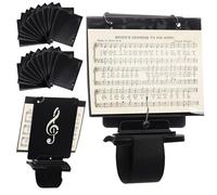 Canlierr 25 Pcs Marching Flute & Piccolo Lyre Folder Flutist Friend with Adjustable Marching Band Flip Folder Windows Double Side with 2 Holes 7. 5 x 6. 3 Inches for Holding Sheet Music