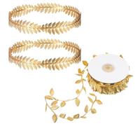 Canlierr 3 Pcs Greek Goddess Costume Accessories Toga Gold Leaf Roman Headband with 11 Yards Artificial Gold Leaf Ribbon Costume Accessories for Women