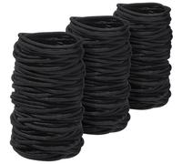 Canlierr 500 Pcs Black Hair Ties for Thick Non Metal Hair Elastics Bulk Hair Rubber Bands Ponytail Holders for Women Girls Men Straight Thick Curly Hair (2 mm x 3.5 Cm, Black)