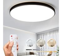 CANMEIJIA 30W LED Ceiling Light with Remote 10.6in Dimmable Black Lamp | This 30W LED ceiling light is capable of adjusting brightness from 10% to 100% smoothly via the infrared remote