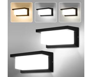 CANMEIJIA Outdoor Wall Lights 18W LED Outside Wall Lights Waterproof IP65 Aluminum Light Lighting 3000K 4000K 6500K Ideal for Gardens, garages, Portals 2pcs