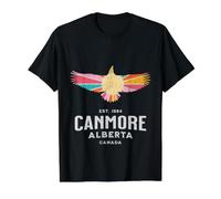 Canmore Alberta Canada Wildlife Nature Canadian Value Graphic T-Shirt, Men, Black, L
