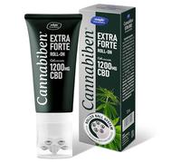 CANNABIBEN Extra Forte Roll-On 75ml with Harpagophyte and Arnica Extract, 1200mg Hemp Oil, Heat Effect
