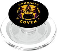 Cannabis Coven Witchy Weed Funny Halloween Marijuana 420 PopSockets PopGrip for MagSafe
