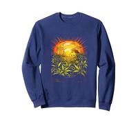 Canna arm Marijuana Grower Weed Hemp Plants Ganja Farmer Sweatshirt, Adult Unisex, Navy Blue, X-Large