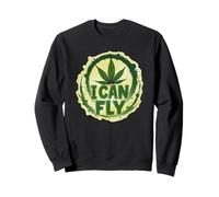 Cannabis Leaf - I CAN FLY - grunge style 1 - Fan Fun Sweatshirt