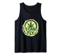 Cannabis Leaf - I CAN FLY - grunge style 1 - Fan Fun Tank Top
