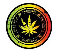 Cannabis Leaf Reggae Weed DJ Slipmat Vinyl Turntable Decks