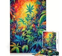 Cannabis Marijuana Adult Jigsaw Puzzles 1000 Pieces Brain Activity Light Enjoyment Accurate Cut Creative Gift (50x75cm)