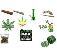 Cannabis Themed Edible Cake Toppers, Premium Icing Sheet, Weed Marijuana Decorations