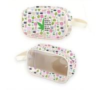 Cannabis Weed Gift Marijuana Leaf Clear Toiletry Bag 420 Gift in a World Full of Karen’s be a Mary Jane Cosmetic Pouch (Jane MB UK2)