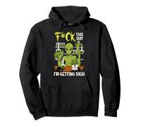 Cannabis Weed Lover Alien Smoking 420 I'm Getting High Pullover Hoodie