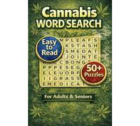 Cannabis Word Search Puzzle Book: Word Searches with Easy to Read Print about Cannabis, Love, Weed and Peace | 6.9 inches, 110 pages | 50+ Puzzles … Funny Gift for Stoner, Friends and Family