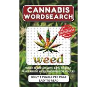 CANNABIS WORDSEARCH: Puzzles with easy to read print for stoners about weed smoking for adults