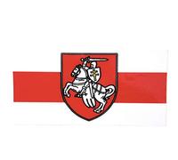 Cannapina White Knight Horse Flag Banner - 5x10cm, Red & White, Patriotic, Political or Cultural Events, Car & Truck