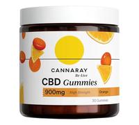 Cannaray CBD Gummies, 900mg | High Strength | Delicious Natural Orange | Sleep Well | Feel Calm | Reduce Anxiety (30 Gummies) (30 Gummies)