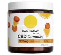 Cannaray CBD Gummies, 900mg | High Strength | Delicious Natural Orange | Sleep Well | Feel Calm | Reduce Anxiety (30 Gummies) (30 Gummies)