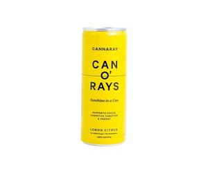 Cannaray - Functional Wellness Drink - Lion's Mane & Magnesium - Support Energy, Focus & Cognitive Function - Lemon Flavour - No Added Sugar or Sweeteners - 250ml x 4