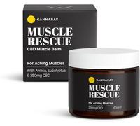 Cannaray Muscle Rescue Balm 250mg CBD - 60ml | Cooling Muscle Rub with Aloe, Arnica, Eucalyptus & Shea Butter | THC-Free CBD Cream for Sore Muscles & Post-Workout Recovery
