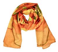 CANNCA Women's Scarf Silk Neck Scarf with Art Design Famous Painters, Quality Long Shawl, Young and Elegant for Women. Large Scarf. Foulard Original Complement Presented for Gift, HH-5, One size