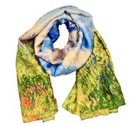 CANNCA Women's Scarf Silk Neck Scarf with Art Design Famous Painters, Quality Long Shawl, Young and Elegant for Women. Large Scarf. Foulard Original Complement Presented for Gift, HH-8, One Size