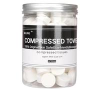 Canned 100 PCS Compressed Towels Portable Mini Compressed Coin Tissue for Travel Sports, Beauty Salon or Home Hand Wipes