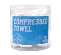 Canned Compressed Towels Portable Compressed Coin Tissue for Travel Sports, Beauty Salon or Home Hand Wipes 100 PCS(9.8x 7in)