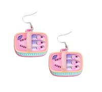 Canned Fish Inspired Earrings Lightweight Alloy Jewelry Vibrant Colors Casual Formal Wear Accessory Gift Unique Birthday Gift Earrings