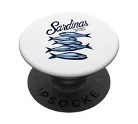 Canned Sardines In Olive Oil Spanish Language Salt Fisherman PopSockets Adhesive PopGrip