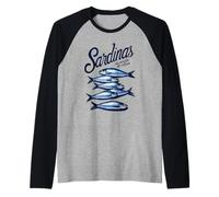 Canned Sardines In Olive Oil Spanish Language Salt Fisherman Raglan Baseball Tee