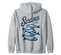 Canned Sardines In Olive Oil Spanish Language Salt Fisherman Zip Hoodie