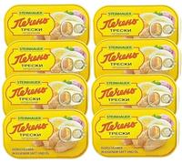 Canned Stein-hauer'sEasy Open Cod Liver Canned Foods Healthy And Delicious Tasty Spread on Bread Fish Ukraine Origin 120g (Pack of 8)