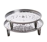 Canner Rack, Steam Rack, 2Pcs Round Stainless Steel Steamers with Removable Legs for Instant Pressure Cooker, 9.5/10.2in Multi-Functional Steamers Basket