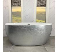 Cannes 1700mm Luxury Freestanding Bath - Silver Leaf Finish