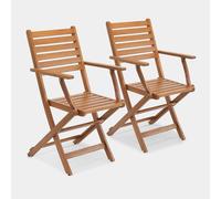 Cannes 2 Pack Wooden Folding Chairs
