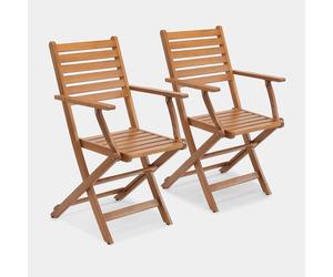 Cannes 2 Pack Wooden Folding Chairs