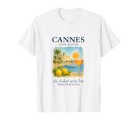 Cannes Coastal Vibes Summer Trip France Riviera T-Shirt