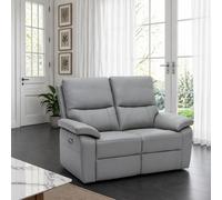 Cannes Sofa - 2 Seater - Electric Recliner - Leather - Grey