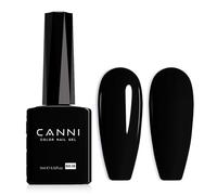 CANNI - Black Gel Nail Polish, 1 Piece Pure Black Gel Nail Polish, High Gloss Gel Nail Polish, U Layer