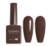 CANNI Brown Gel Nail Polish, 1Pcs Dark Brown Gel Polish Chocolate Coffee Color High Gloss Soak Off U V Nail Manicure Salon DIY