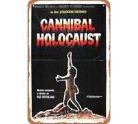 Cannibal Holocaust 1980 Metal Retro Tin Sign Wall Decoration 12 x 8 inches Movie Poster Vintage Look