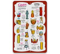 Cannibal Room Tiki Lounge Drink Menu - Great Home Bar Tin Metal Decor, Kitchen Art and Man Cave Accessories, Tiki Bar Classic Menu Sign, 8x12 Indoor/Outdoor Durable Metal Sign