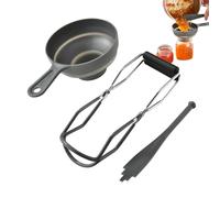 Canning Equipment,Stainless Steel Lifting Tongs Equipment | Foldable Home Canning Tools Set Including Rack Jar Lifter Tong Funnels for Kitchen Restaurant