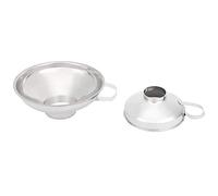 Canning Funnel, Metal Funnel Kitchen Funnel Arc Design 2Pcs Wide Mouth Stainless Steel for Soybeans, Jam, Oil