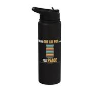 Canning - I Heard The Lid Pop and Felt Peace - Water Bath Stainless Steel Insulated Water Bottle
